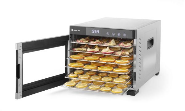 ESSICATORE DI FRUTTA E VERDURA IN ACCIAIO INOX DA 6 TEGLIE